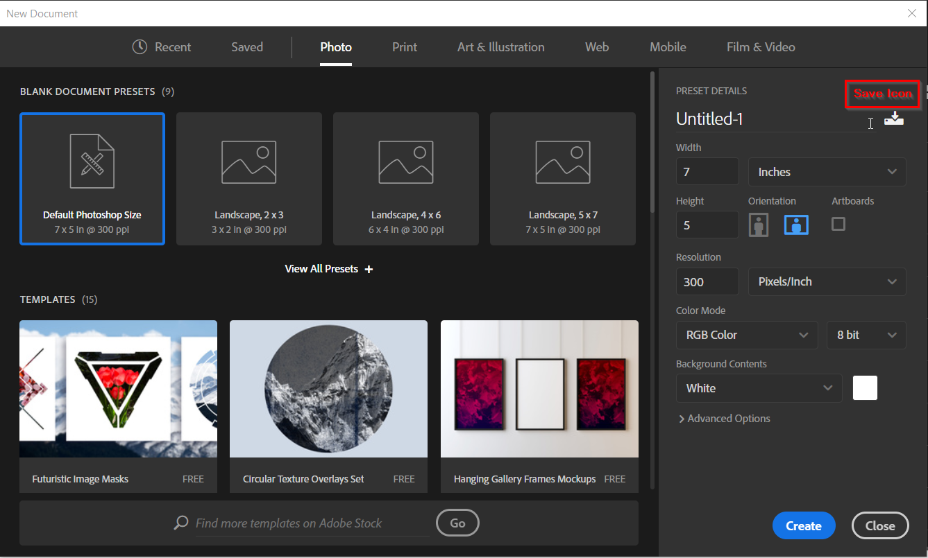 New Document in Photoshop – Learn Graphic